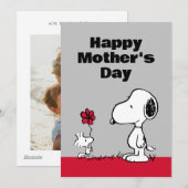 Pinda's | Gelukkige Moederdag Bloem Feestdagenkaart (Voorkant / Achterkant)