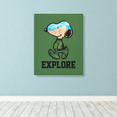 pinda's | Grote buitensnoop Canvas Afdruk (Insitu (Houten vloer))