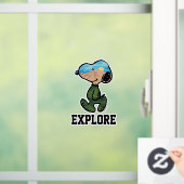 pinda's | Grote buitensnoop Raamsticker (Huis)