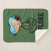 pinda's | Grote buitensnoop Sherpa Deken (Voorkant (horizontaal))