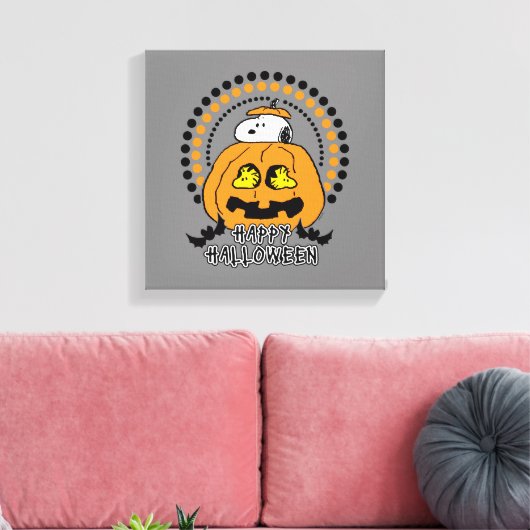 pinda's | Happy Halloween Canvas Afdruk (Insitu (Woonkamer))