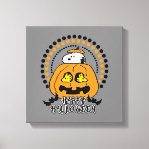 pinda's Happy Halloween Canvas Afdruk