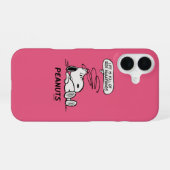 pinda's | Het leven zit vol met onbeleefde ontwake iPhone 16 Hoesje (Achterkant horizontaal)