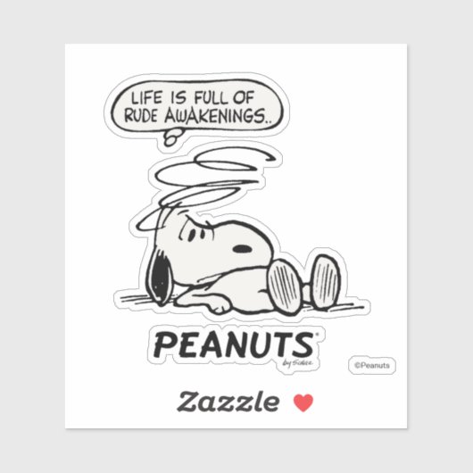 pinda's | Het leven zit vol met onbeleefde ontwake Sticker (Vel)