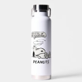 pinda's | Het leven zit vol met onbeleefde ontwake Waterfles (Voorkant)