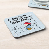 pinda's | Het roosteren van de kastanjes van Lucy Bier Onderzetter (Linkerzijde)