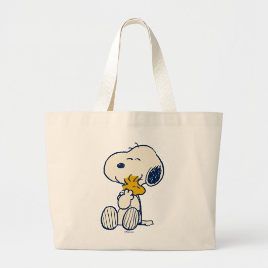 pinda's in het bloempatroon grote tote bag (Voorkant)