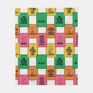 pinda's Leuk Colorblock Patroon Fleece Deken