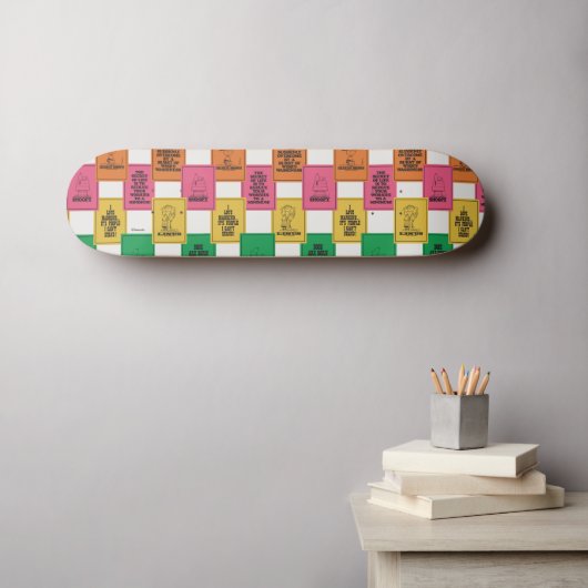 pinda's | Leuk Colorblock Patroon Skateboard (Muurkunst (Horizontaal))