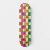 pinda's | Leuk Colorblock Patroon Skateboard (Voorkant)