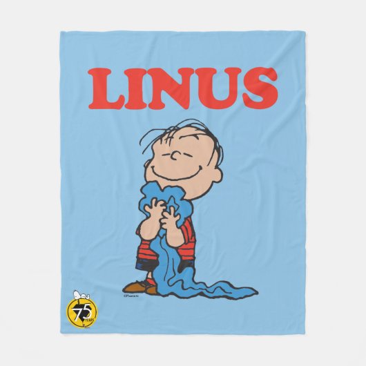 pinda's | Linus Blanket Smile Fleece Deken (Voorkant)