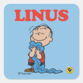pinda's | Linus Blanket Smile Vierkante Sticker (Voorkant)