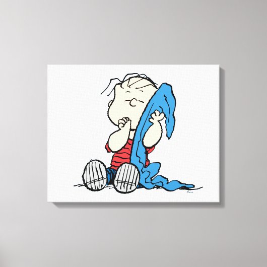 pinda's | Linus en Zijne Blanket Canvas Afdruk (Voorkant)