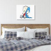 pinda's | Linus en Zijne Blanket Canvas Afdruk (Insitu (Slaapkamer))