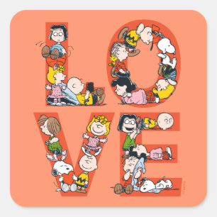 pinda's - LOVE Vierkante Sticker