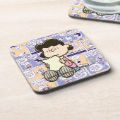 pinda's | Lucy Comic Pattern Bier Onderzetter (Linkerzijde)