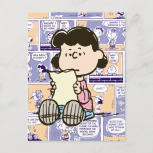 pinda's   Lucy Comic Pattern Briefkaart