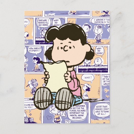pinda's | Lucy Comic Pattern Briefkaart (Voorkant)