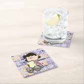 pinda's | Lucy Comic Pattern Vierkante Kartonnen Onderzetter (Insitu)