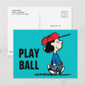 pinda's | Lucy die honkbal speelt Briefkaart (Voorkant / Achterkant)