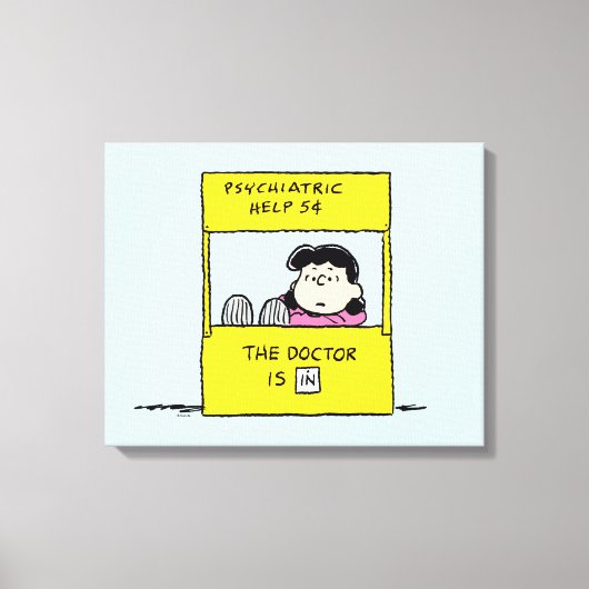 pinda's | Lucy en de dokter zijn in Canvas Afdruk (Voorkant)