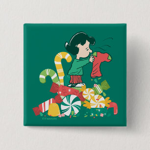 pinda's   Lucy hoe meer de Merrier Vierkante Button 5,1 Cm