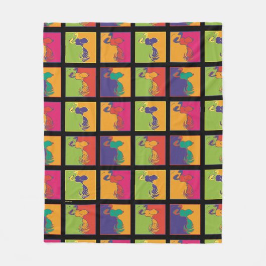 pinda's | Moderne Pop Art Snoopy Fleece Deken (Voorkant)