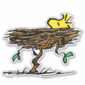 pinda's | Ontdopening van hout Sticker (Voorkant)