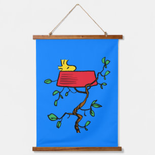 pinda's Ontdoppen van hout in Snoopy's Dish Hangend Wandkleed