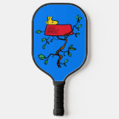 pinda's | Ontdoppen van hout in Snoopy's Dish Pickleball Paddle (Achterkant)