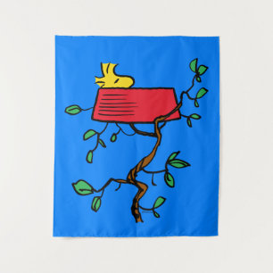 pinda's Ontdoppen van hout in Snoopy's Dish Wandkleed