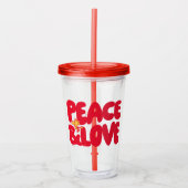 pinda's | Peace & Love Woodstock Acryl Drinkbeker (Voorkant)
