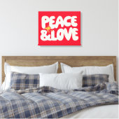 pinda's | Peace & Love Woodstock Canvas Afdruk (Insitu (Slaapkamer))