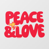 pinda's | Peace & Love Woodstock Raamsticker (Vel)