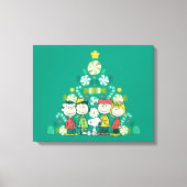 pinda's | Pepermunt kerstboom Canvas Afdruk (Voorkant)