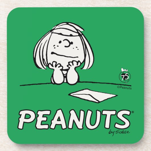 pinda's | Peppermint Patty Gedachten Bier Onderzetter (Voorkant)