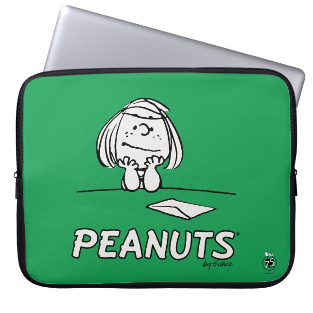 pinda's | Peppermint Patty Gedachten Laptop Sleeve (Voorkant)