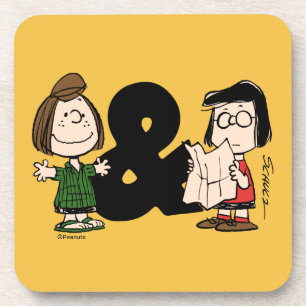 pinda's Peppermint Patty & Marcie Bier Onderzetter