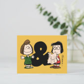 pinda's | Peppermint Patty & Marcie Briefkaart (Staand voorkant)