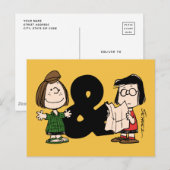 pinda's | Peppermint Patty & Marcie Briefkaart (Voorkant / Achterkant)
