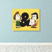 pinda's | Peppermint Patty & Marcie Canvas Afdruk (Insitu (Houten vloer))