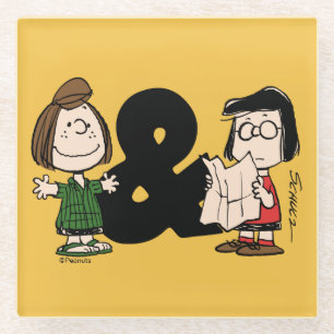pinda's Peppermint Patty & Marcie Glazen Onderzetter