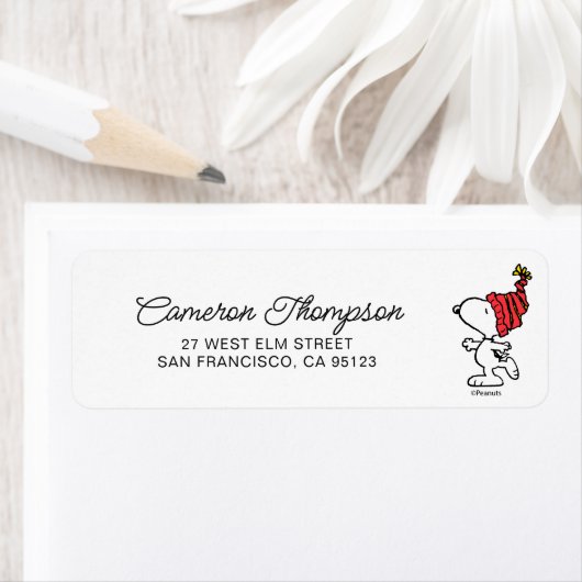 pinda's | Pet van Snoopy Winter Beanie Etiket (Insitu)