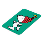 pinda's | Pet van Snoopy Winter Beanie Magneet (Linkerzijde)