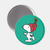 pinda's | Pet van Snoopy Winter Beanie Magneet (Voorkant / Achterkant)