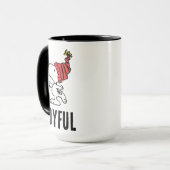 pinda's | Pet van Snoopy Winter Beanie Mok (Voorkant links)