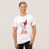 pinda's | Pet van Snoopy Winter Beanie Tri-Blend Shirt (Voorkant volledig)