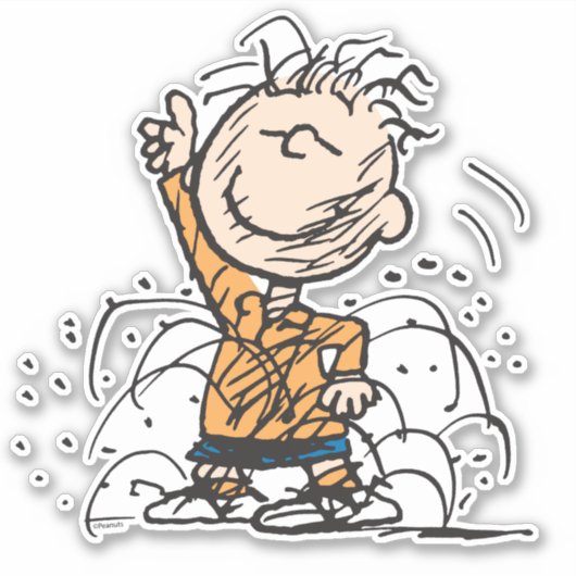 pinda's | Pigpen dansen Sticker (Voorkant)