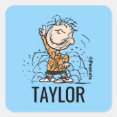 pinda's | Pigpen dansen Vierkante Sticker (Voorkant)