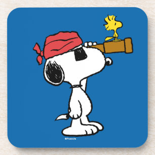 pinda's   Pirate Snoopy and Woodstock Bier Onderzetter